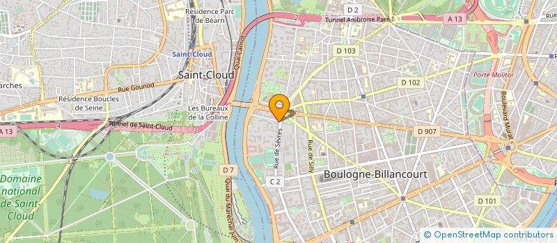 localisation de l'entreprise M & W à BOULOGNE-BILLANCOURT