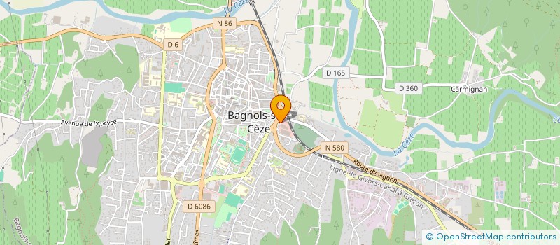 localisation de l'entreprise M W DISTRIBUTION  BAGNOLS-SUR-CEZE