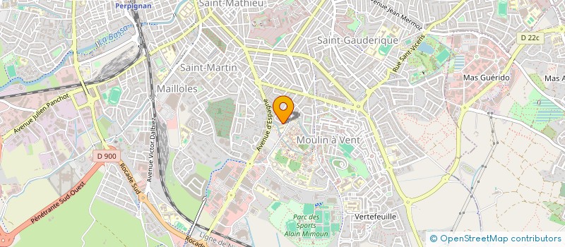 localisation de l'entreprise M.W.E.  PERPIGNAN