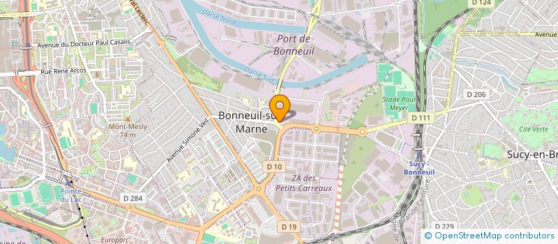localisation de l'entreprise M.W.M. à BONNEUIL-SUR-MARNE
