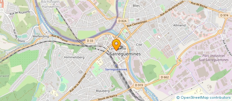 localisation de l'entreprise M & W MANWORK à SARREGUEMINES
