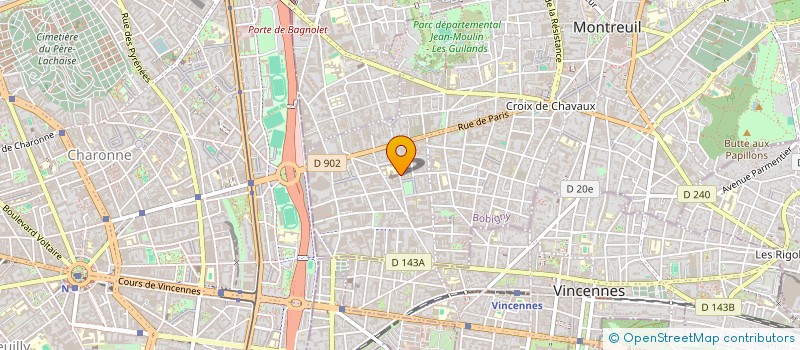 localisation de l'entreprise M-WORK  MONTREUIL