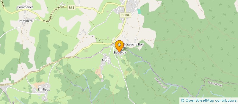 localisation de l'entreprise M.Y. à AUREC-SUR-LOIRE