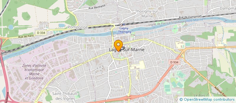 localisation de l'entreprise M.Y.B.  LAGNY-SUR-MARNE