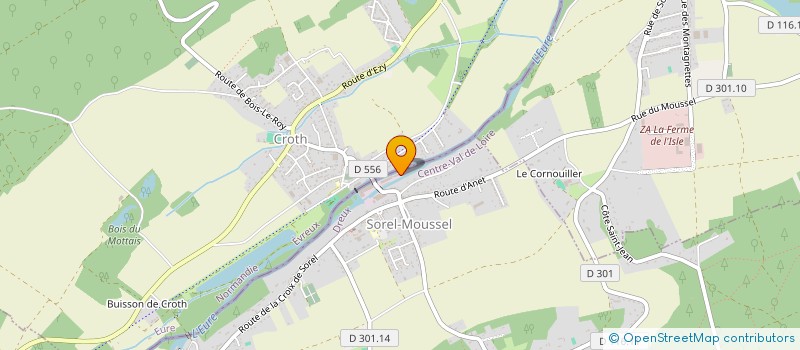 localisation de l'entreprise M-Y PLOMBIER  SOREL-MOUSSEL