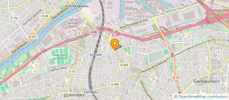 localisation de l'entreprise M.Y.X.A. à COLOMBES