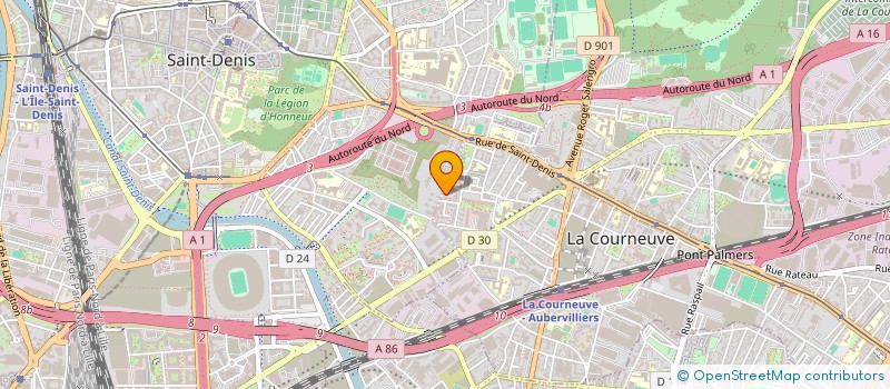 localisation de l'entreprise M1 à LA COURNEUVE