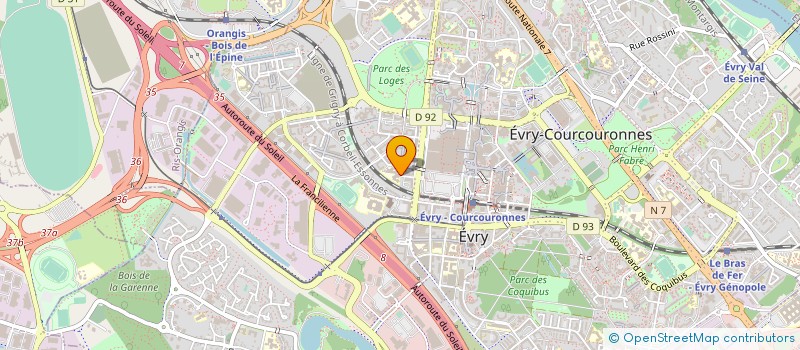 localisation de l'entreprise M2  EVRY-COURCOURONNES