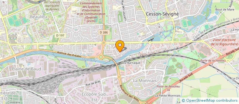 localisation de l'entreprise M2 DNUM DE RENNES 1 à CESSON-SEVIGNE