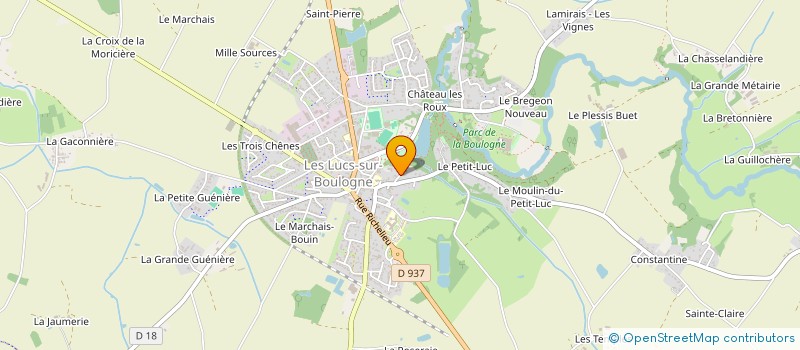 localisation de l'entreprise M2 SPORT à LES LUCS-SUR-BOULOGNE