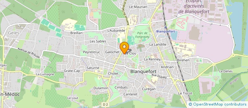 localisation de l'entreprise M2 TRADE à BLANQUEFORT