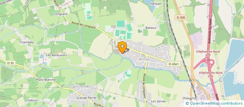 localisation de l'entreprise M2A  ARNAS