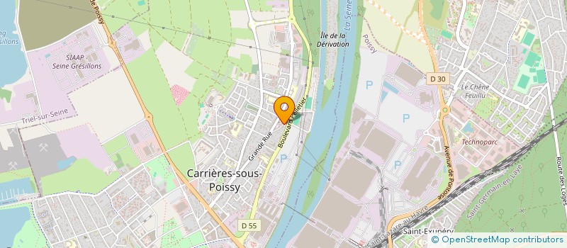 localisation de l'entreprise M2A RENOV' & AGENCEMENT  CARRIERES-SOUS-POISSY