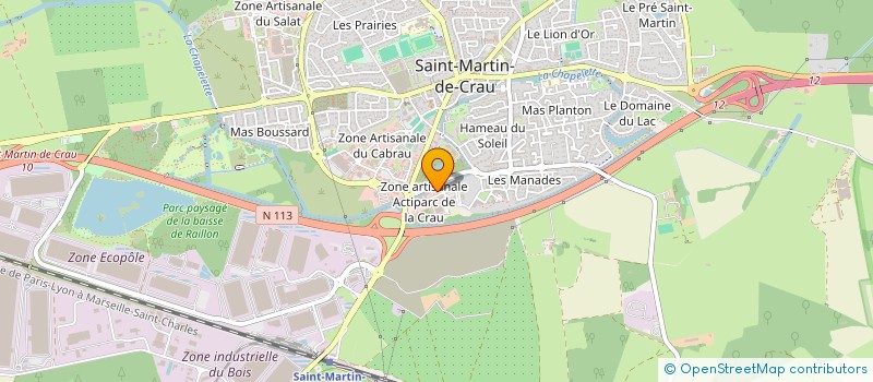 localisation de l'entreprise M2A ST MARTIN DE CRAU à SAINT-MARTIN-DE-CRAU