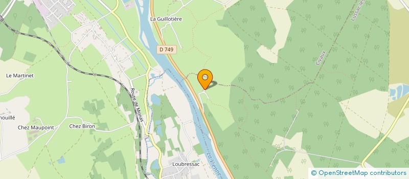 localisation de l'entreprise M2AX à LUSSAC-LES-CHATEAUX