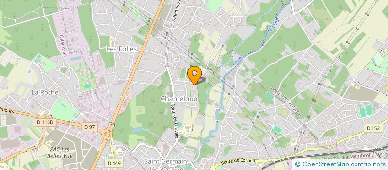 localisation de l'entreprise M2BE à SAINT-GERMAIN-LES-ARPAJON