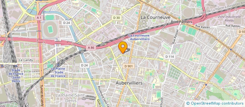 localisation de l'entreprise M2C à LA COURNEUVE