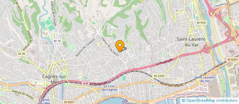 localisation de l'entreprise M2C  CAGNES-SUR-MER