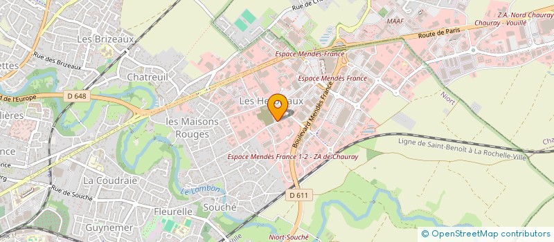 localisation de l'entreprise M2C à NIORT