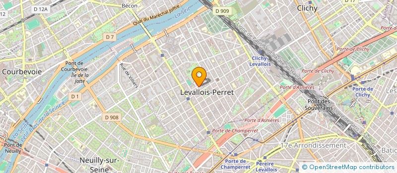 localisation de l'entreprise M2CB à LEVALLOIS-PERRET