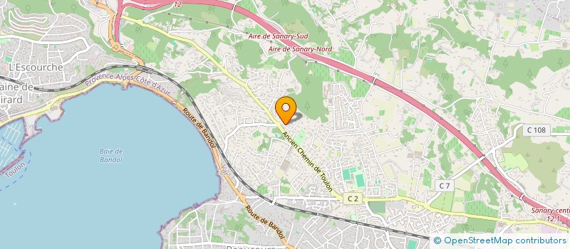localisation de l'entreprise M2CES IMMO à SANARY-SUR-MER