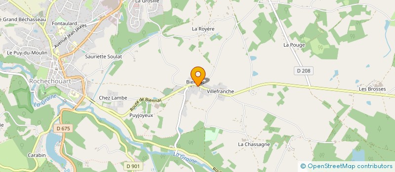 localisation de l'entreprise M2CG  ROCHECHOUART