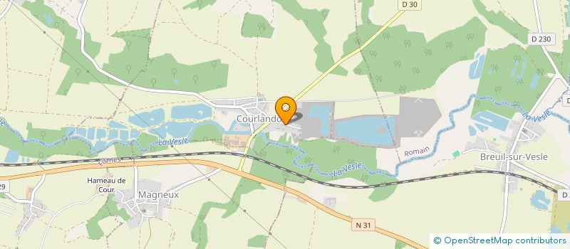 localisation de l'entreprise M2CI  COURLANDON