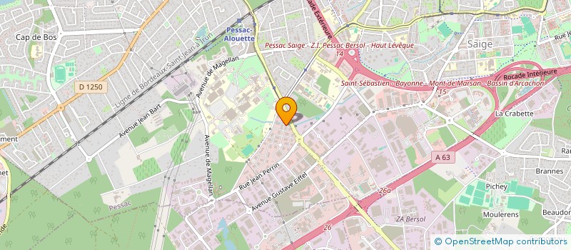 localisation de l'entreprise M2COMM à PESSAC