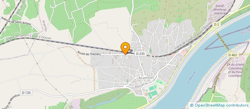 localisation de l'entreprise M2D  ARAMON