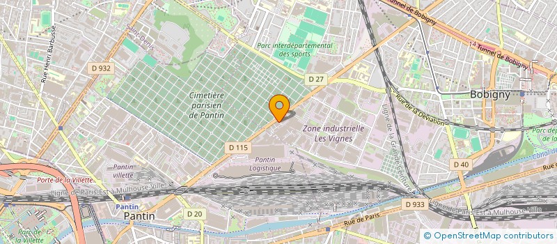 localisation de l'entreprise M2D TRANSPORT à BOBIGNY