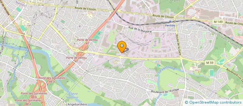 localisation de l'entreprise M2D2 à VERTOU