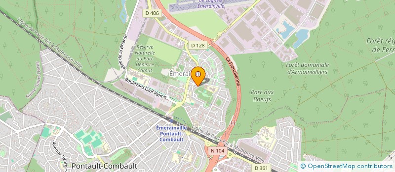 localisation de l'entreprise M2DATA CONSEILS  EMERAINVILLE