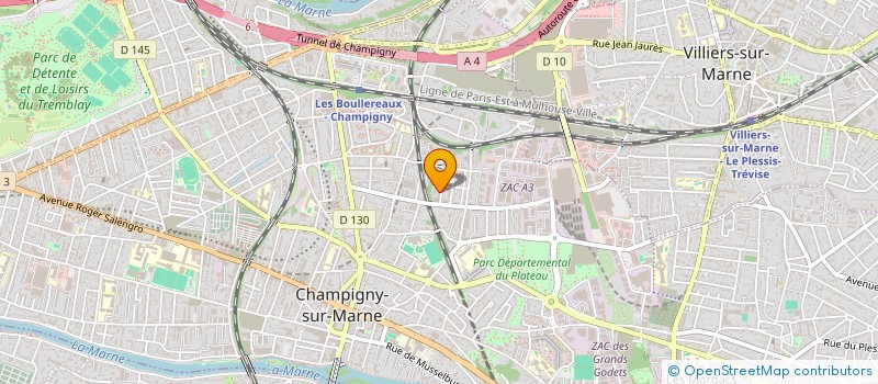 localisation de l'entreprise M2ELECTRIC à CHAMPIGNY-SUR-MARNE
