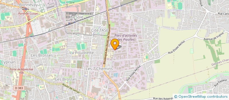 localisation de l'entreprise M2F  VAULX-EN-VELIN