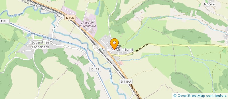 localisation de l'entreprise M2G à FAIN-LES-MONTBARD