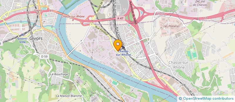 localisation de l'entreprise M2GI  CHASSE-SUR-RHONE