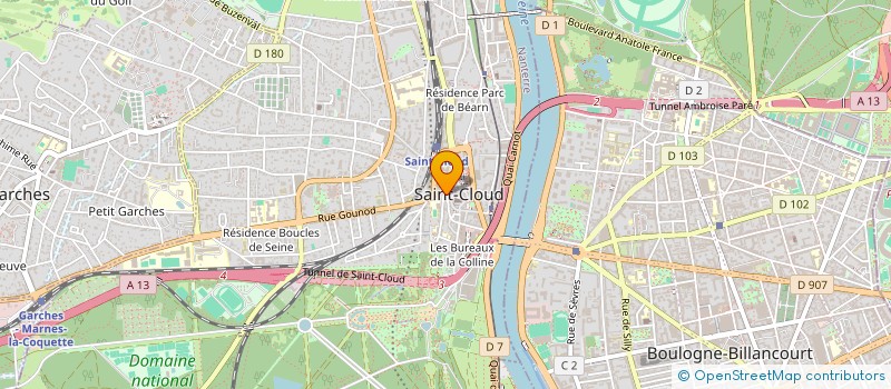 localisation de l'entreprise M2I BIOCONTROL à SAINT-CLOUD