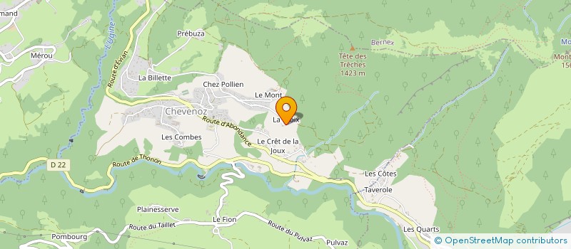 localisation de l'entreprise M2J  CHEVENOZ