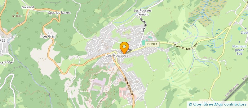 localisation de l'entreprise M2J  LES ROUSSES