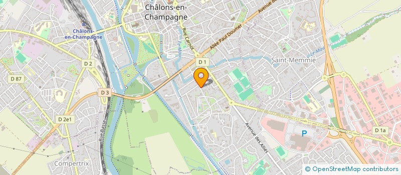 localisation de l'entreprise M2J à CHALONS-EN-CHAMPAGNE