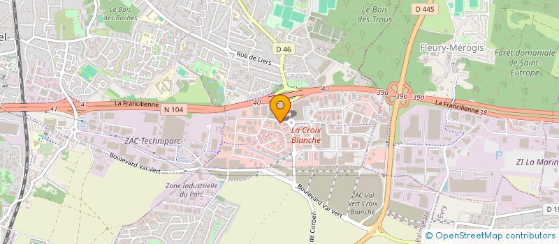 localisation de l'entreprise M2K ETUDES ET GESTION  SAINTE-GENEVIEVE-DES-BOIS