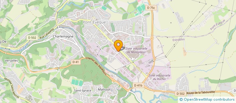 localisation de l'entreprise M2O PISCINES à ESTRABLIN