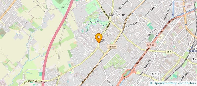 localisation de l'entreprise M2P à MOUVAUX