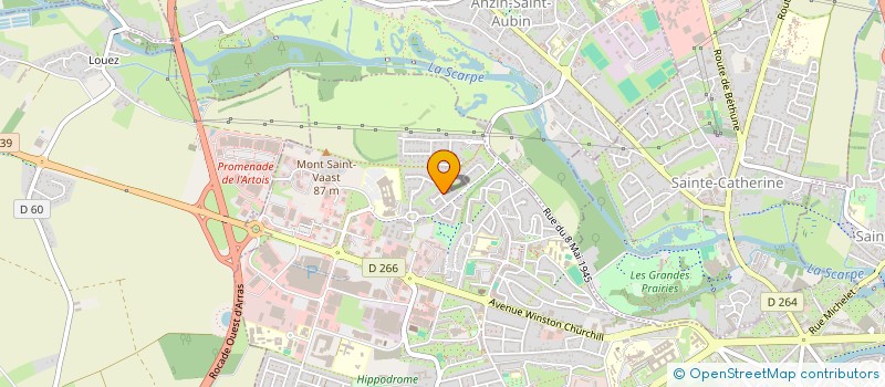 localisation de l'entreprise M2P à ARRAS