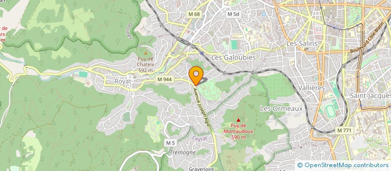 localisation de l'entreprise M2P AUVERGNE  CHAMALIERES