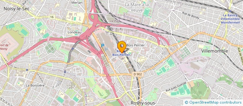 localisation de l'entreprise M2P CONSULTANTS à ROSNY-SOUS-BOIS