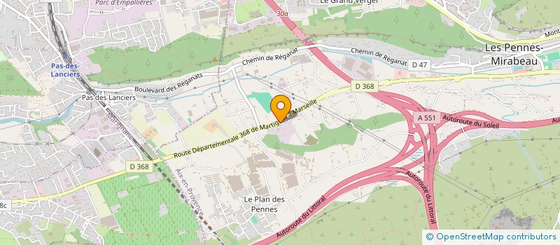 localisation de l'entreprise M2P IMMOBILIER  LES PENNES-MIRABEAU