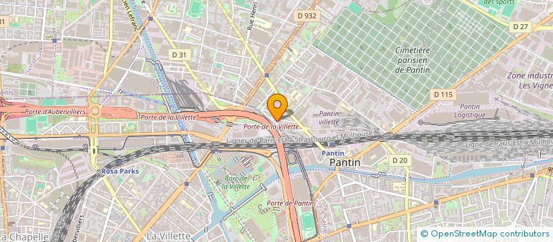localisation de l'entreprise M2P MONTREUIL à PANTIN