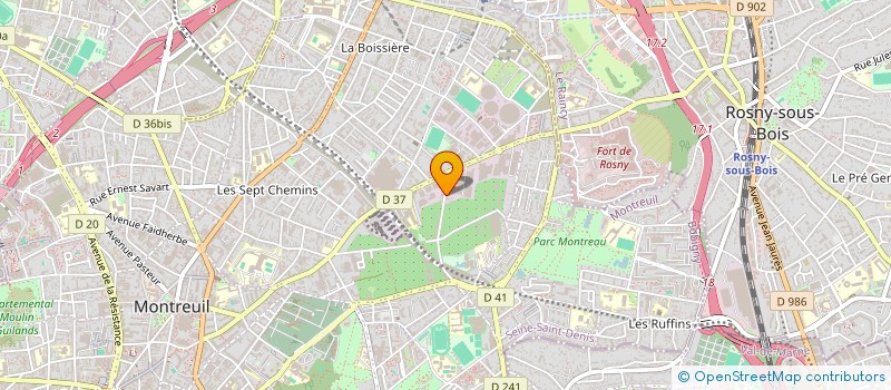 localisation de l'entreprise M2P VILLIERS à MONTREUIL