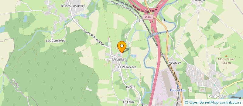localisation de l'entreprise M2R à OYONNAX